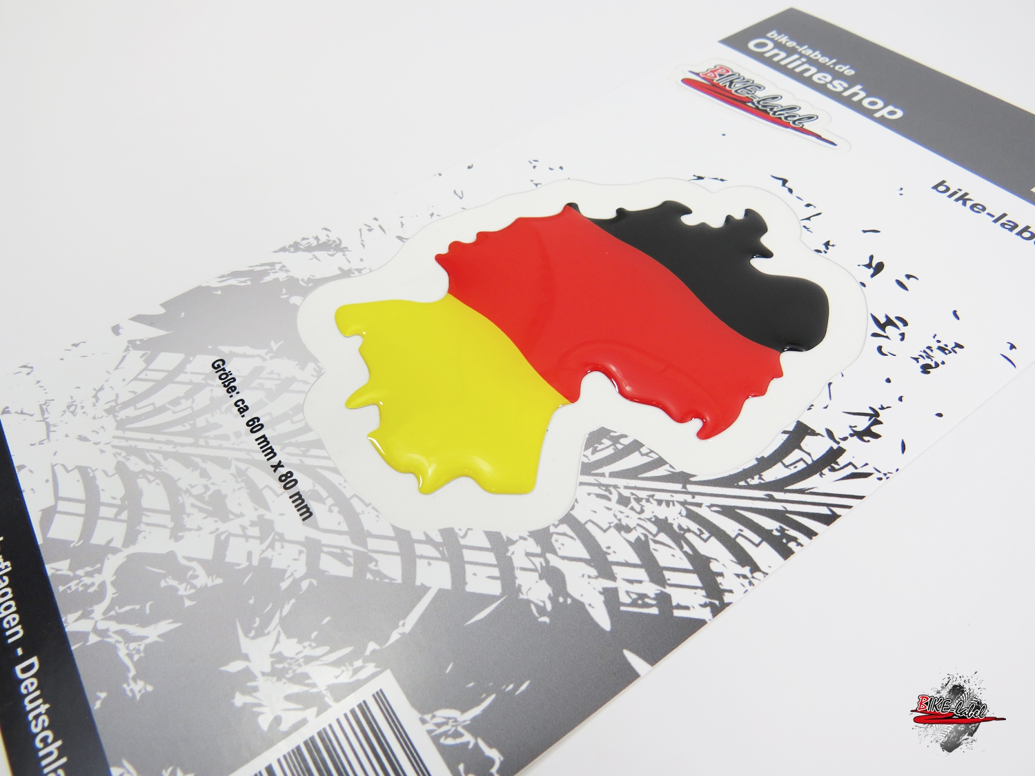Aufkleber 3D Länder-Flaggen - Deutschland 40 x 20 mm (2er Set)