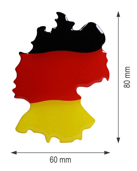 All3DStickers Aufkleber Deutschland Flagge 8 x Flaggen von Deutschland  Rechteckig 3D Kfz-Aufkleber Gedomt Fahne : : Auto & Motorrad