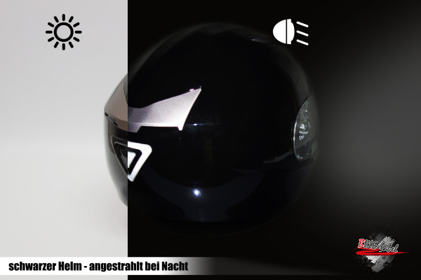 Motorrad Helm Protektor 3D Gel Sticker Reflex schwarz Sicherheit bei Nacht