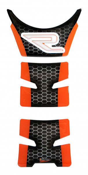 Tankpad Lackschutz Aufkleber Orange Grau kompatibel für KTM 1290 Super Duke R