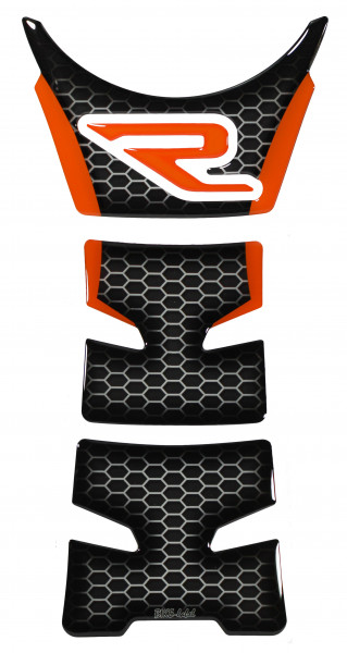 Tankpad Kompatibel für KTM Motorrad Tanks 1290 Super Duke R (Evo) Silber Orange