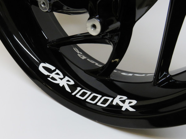 Motorrad Felgenbett Aufkleber Felgensticker kompatibel mit Honda CBR 1000 RR