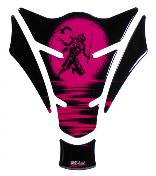 Tankpad 3D Motorrad Aufkleber - Ninja Rising Sun Pink Kratzschutzfolie