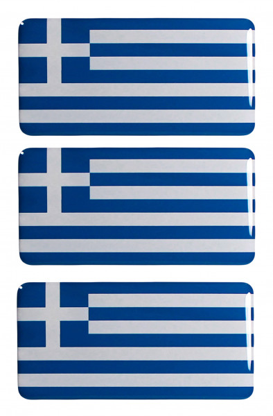 Griechenland Flaggen Aufkleber 3D Deko Sticker Set für Auto Motorrad