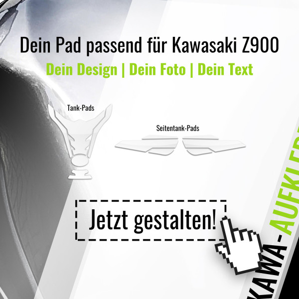Wunschtankpad kompatibel für Kawasaki Z900 Wunschmotiv zum selber gestalten