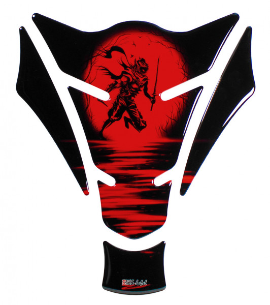 Tankpad 3D Motorrad Aufkleber - Ninja Rising Sun Rot Kratzschutzfolie