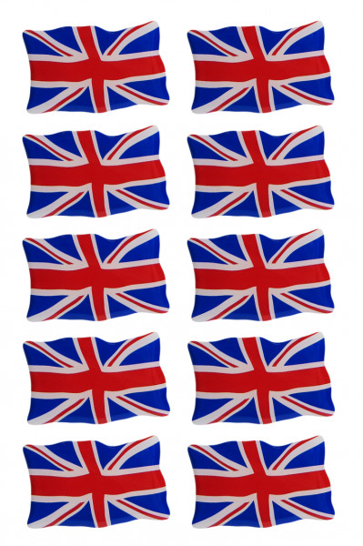 Union Jack 3D Deko Gel UK Flaggen Aufkleber Set für Auto Kfz Motorrad