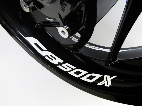 Felgenaufkleber Felgenbett Motorrad Komplett Set kompatibel mit Honda CB 500X