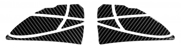 Motorrad Seitentank Carbon Optik Schwarz Knie Pad 3D Aufkleber Lackschutz