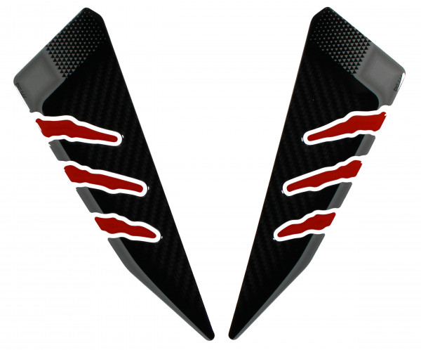 Decor Pads Set Scheinwerfermaske kompatibel mit Honda XL750 Transalp grau rot