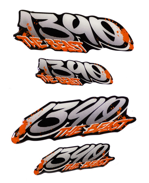 3D Logo Grafik Kit Schriftzug 4teilig 1390 kompatibel mit KTM Aufkleber Emblem