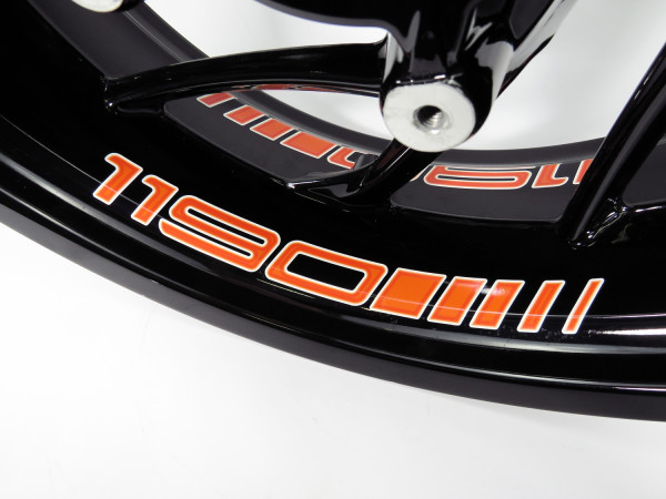 Motorrad Felgenbett Aufkleber Orange kompatibel für KTM 1190 Adventure + R