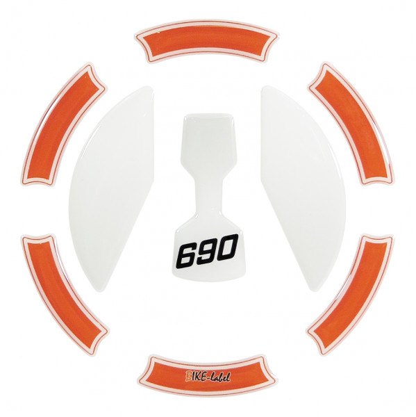 Tankdeckel-Pad Lackschutz Aufkleber passend für KTM 690 Duke - Styling Orange