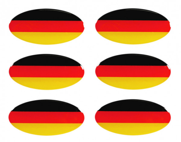 Deutschland Flaggen Aufkleber 3D Deko Sticker Set für Auto Kfz Motorrad