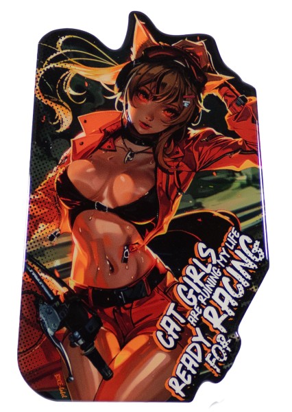 Anime Cat Girl Orange Tankpad kompatibel mit KTM 990 Duke Motorrad Sticker