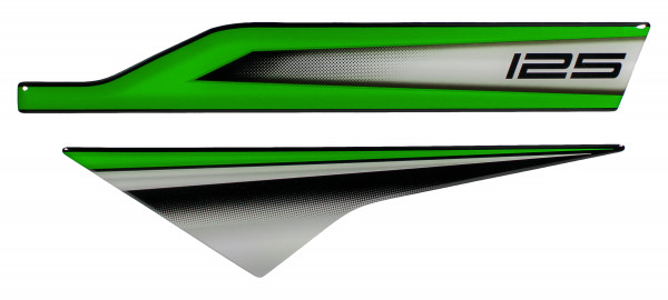 Grafik Kit Kettenschutz Aufkleber Grün kompatibel für Kawasaki Z125