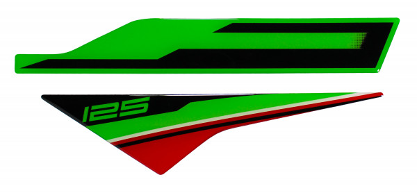 Grafik Kit Kettenschutz Aufkleber Grün kompatibel für Kawasaki Ninja 125