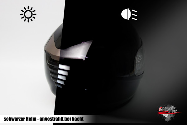 Motorrad Helm Protektor 3D Gel Sticker Reflex schwarz Sicherheit bei Nacht