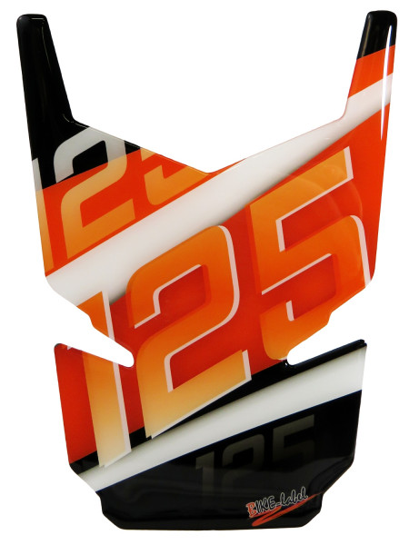 Motorrad Gel Tankpad Lackschutz Orange Stripes kompatibel für KTM 125 Duke