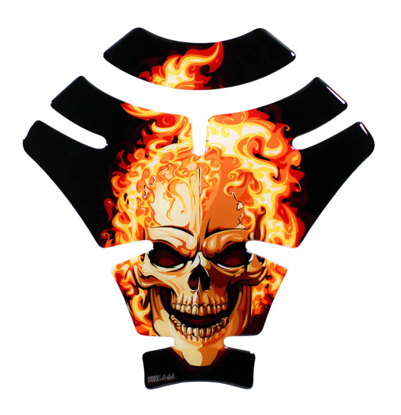 Motorrad 3D Aufkleber Tankpad Totenkopf Flammen Lackschutz Kratzschutz