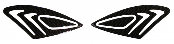 Motorrad Seitentankpad Carbon Optik Braun Kniepad 3D Aufkleber Lackschutz
