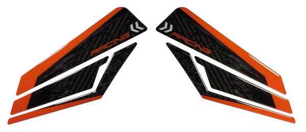 Tankpad seitlich Carbon Optik Kneepads kompatibel für KTM 125 Duke blau MY 2024