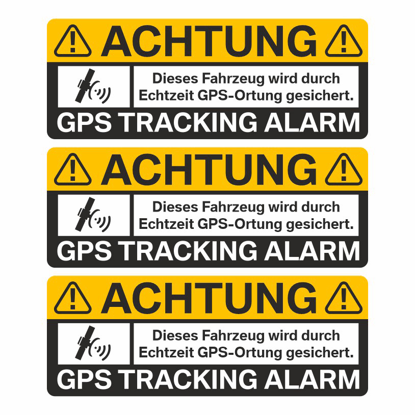 3er-Set - Weiße Aufkleber GPS Alarm jetzt online kaufen – FOTOFOL