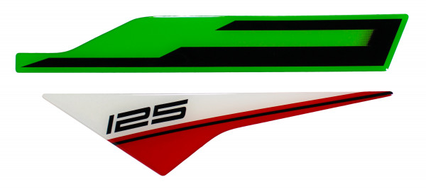 Kettenschutz Grafik Kit Aufkleber Grün Weiß kompatibel für Kawasaki Ninja 125