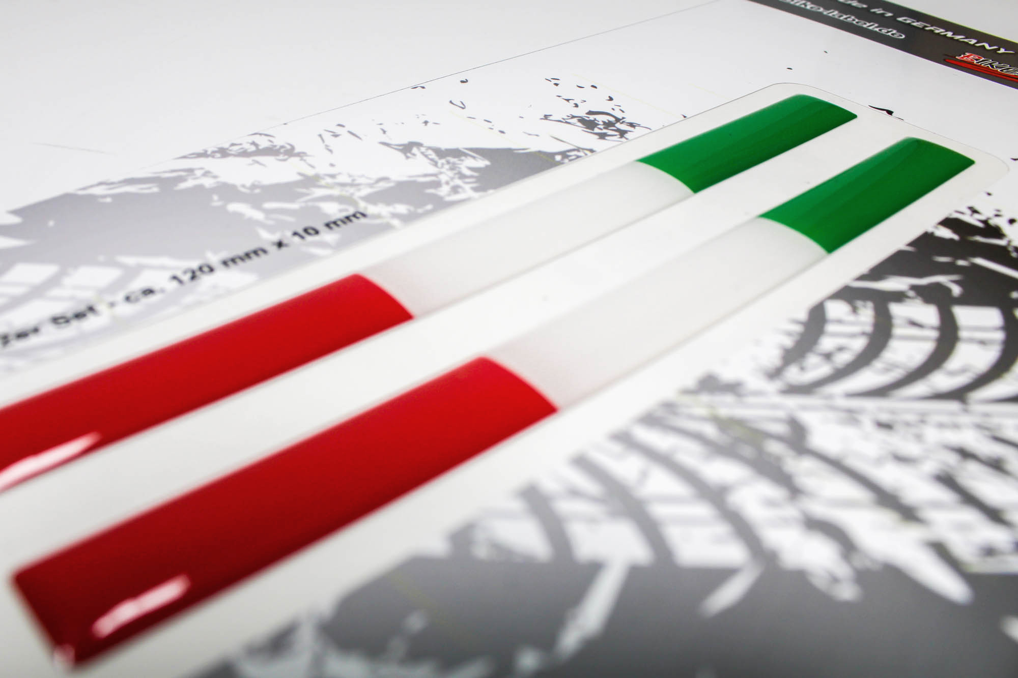 Aufkleber 3D Länder-Flaggen - Italien Italy 2 Stck. je 80 x 68 mm - 3D  Aufkleber - Shop
