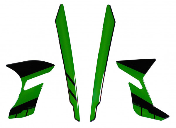 Deko Kit Aufkleber Set grün Windschild Fersenschutz kompatibel für Kawasaki Z650