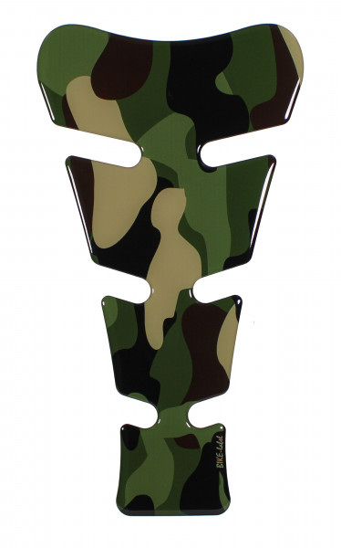 Tankpad Gel-Aufkleber für Motorradtank Lackschutz Tarnmuster Camouflage grün
