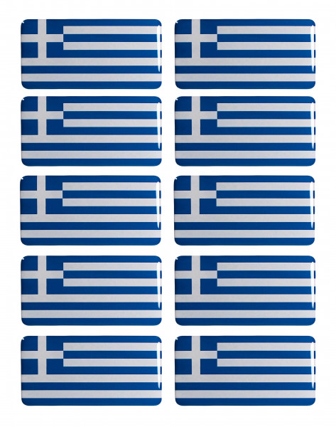 Griechenland Flaggen Aufkleber 3D Deko Sticker Set für Auto Motorrad